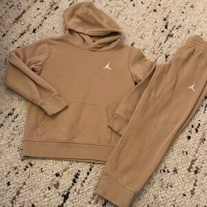 Jordan Kids Tan Hoodie and Jogger Set